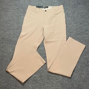 NWT Bobby Jones Golf Pants Mens 30x33 Khaki Chinos Stretch Performance Tech Wear